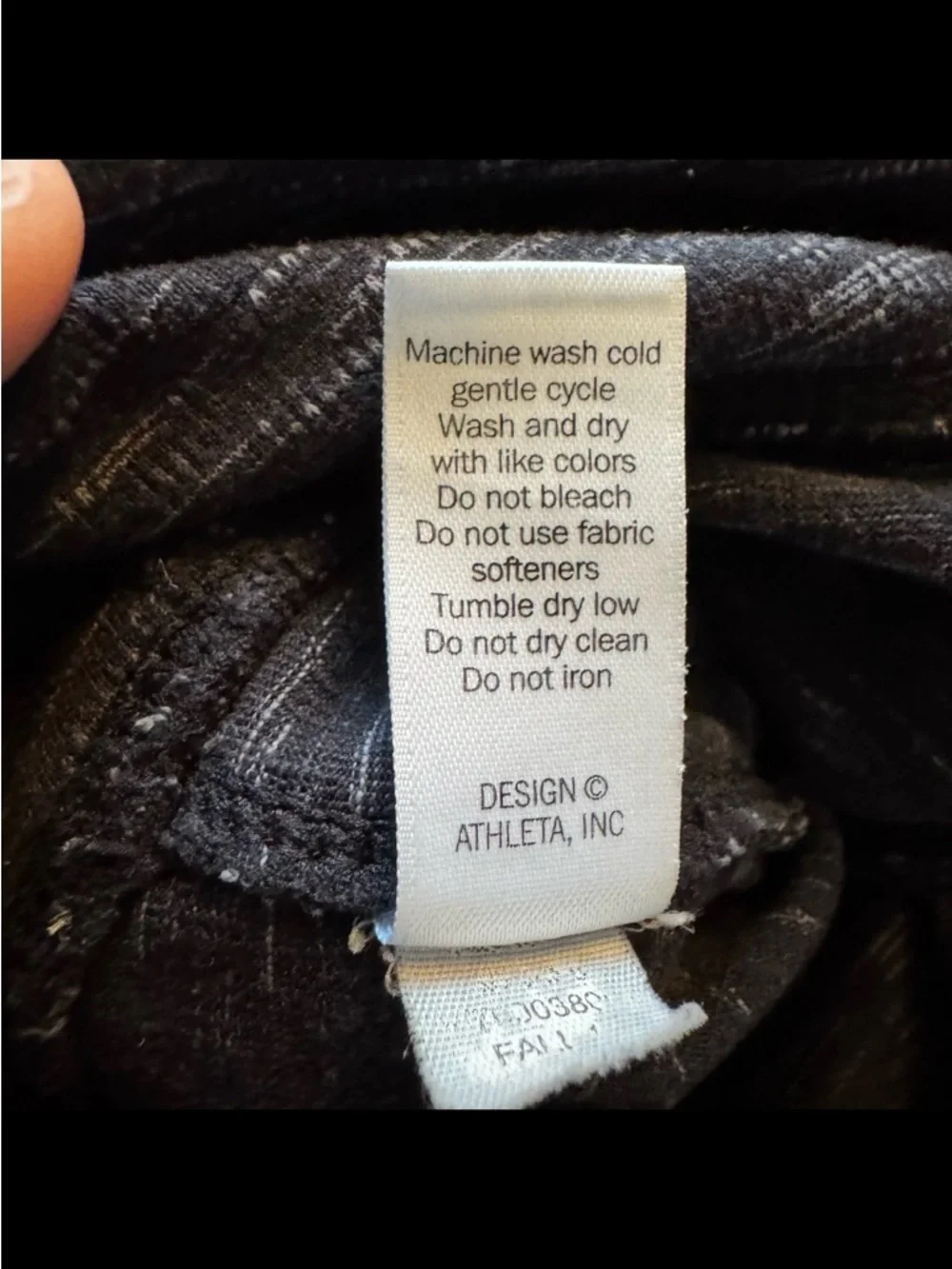 ATHLETA Leggings Womens Small Gray Black Space Dyed Metro Mid Rise Back Pockets